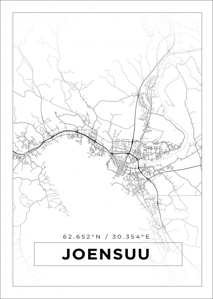Bildverkstad Map - Joensuu - White Poster