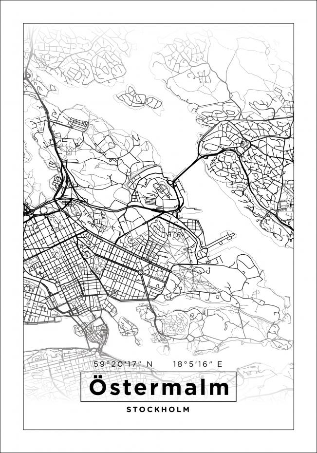 Bildverkstad Map - stermalm - White Poster