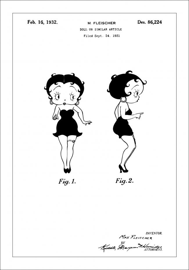 Bildverkstad Patent drawing - Betty Boop Poster