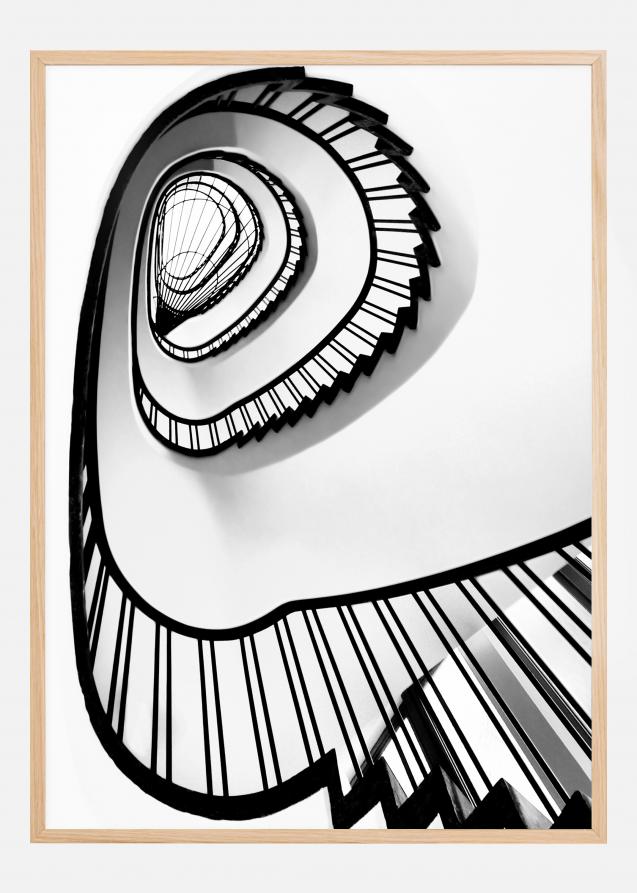 Bildverkstad Spiral stairs BW Poster
