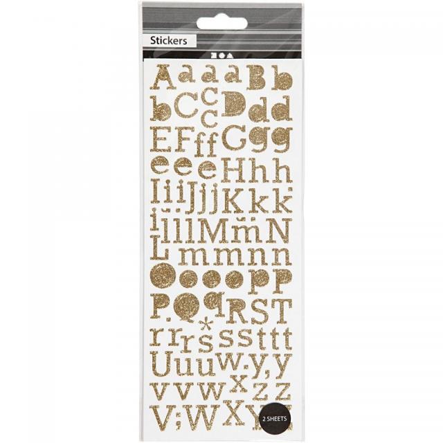 Focus Focus Glitter stickers Gold Letters