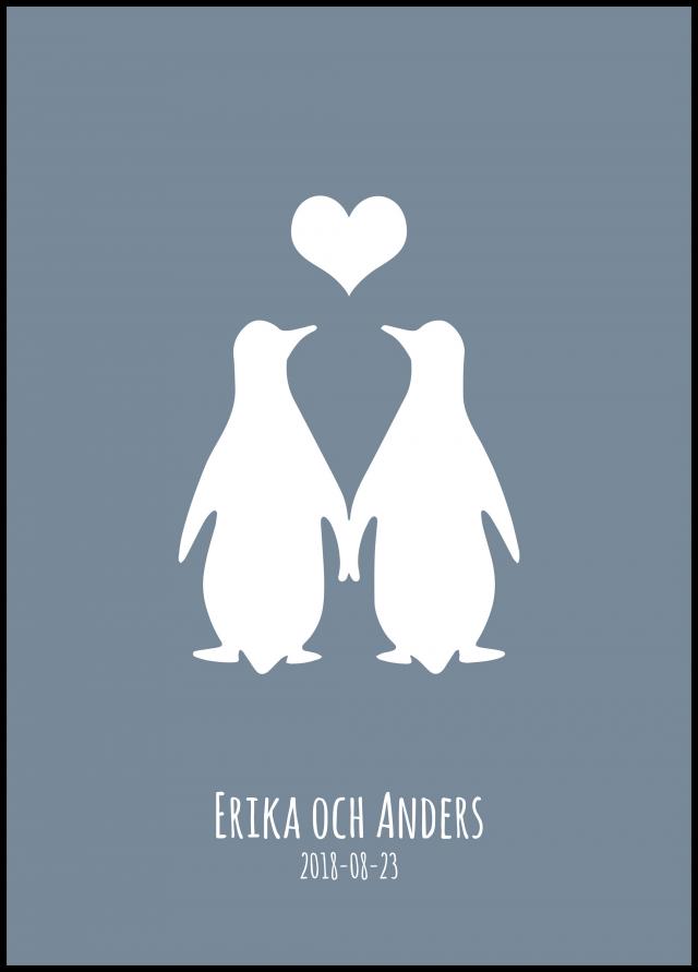 Personlig poster Penguin Love