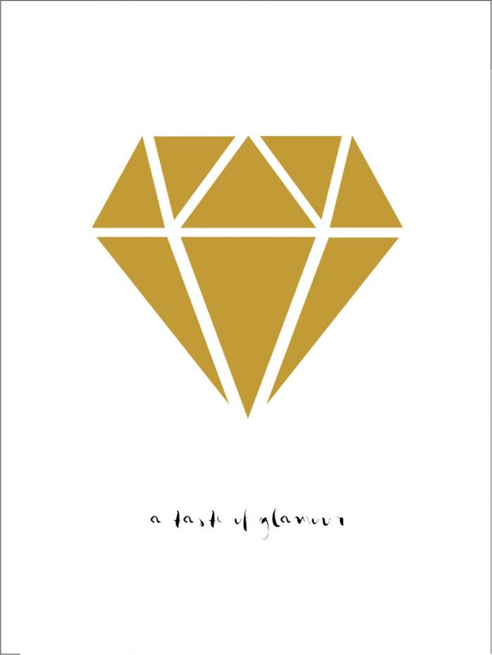 Bildverkstad Diamond - Gold Poster