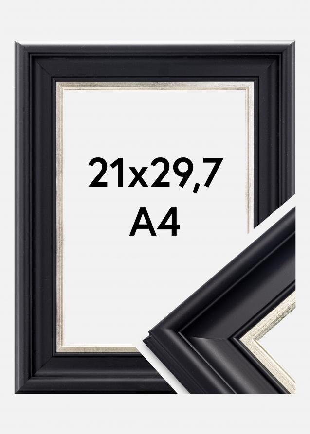 Galleri 1 Frame Dalarna Acrylic glass Black-Silver 21x29.7 cm (A4)