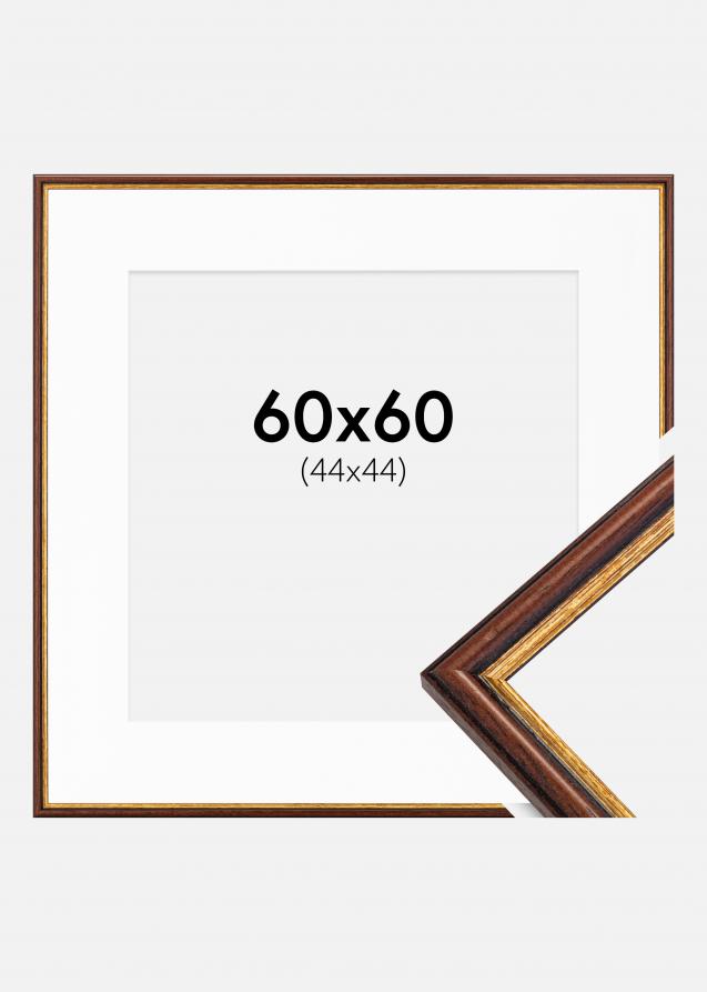 Ram med passepartou Frame Horndal Brown 60x60 cm - Picture Mount White 45x45 cm