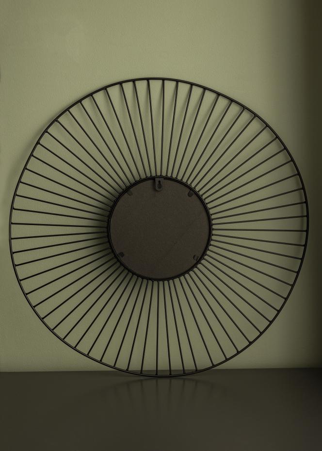 KAILA KAILA Round Mirror Lines - Black 60 cm 