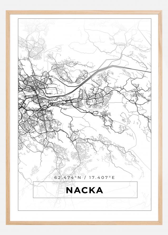 Bildverkstad Map - Nacka - White Poster