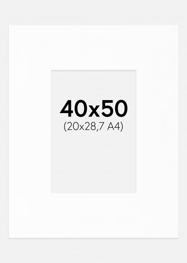 Artlink Passepartout XL Standard Vit (Vit Kärna) 40x50 cm (20x28,7 - A4)