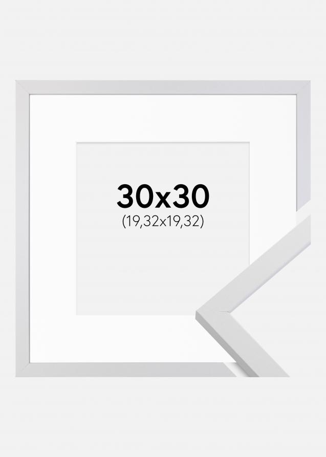 Ram med passepartou Frame Trendy White 30x30 cm - Picture Mount White 8x8 inches