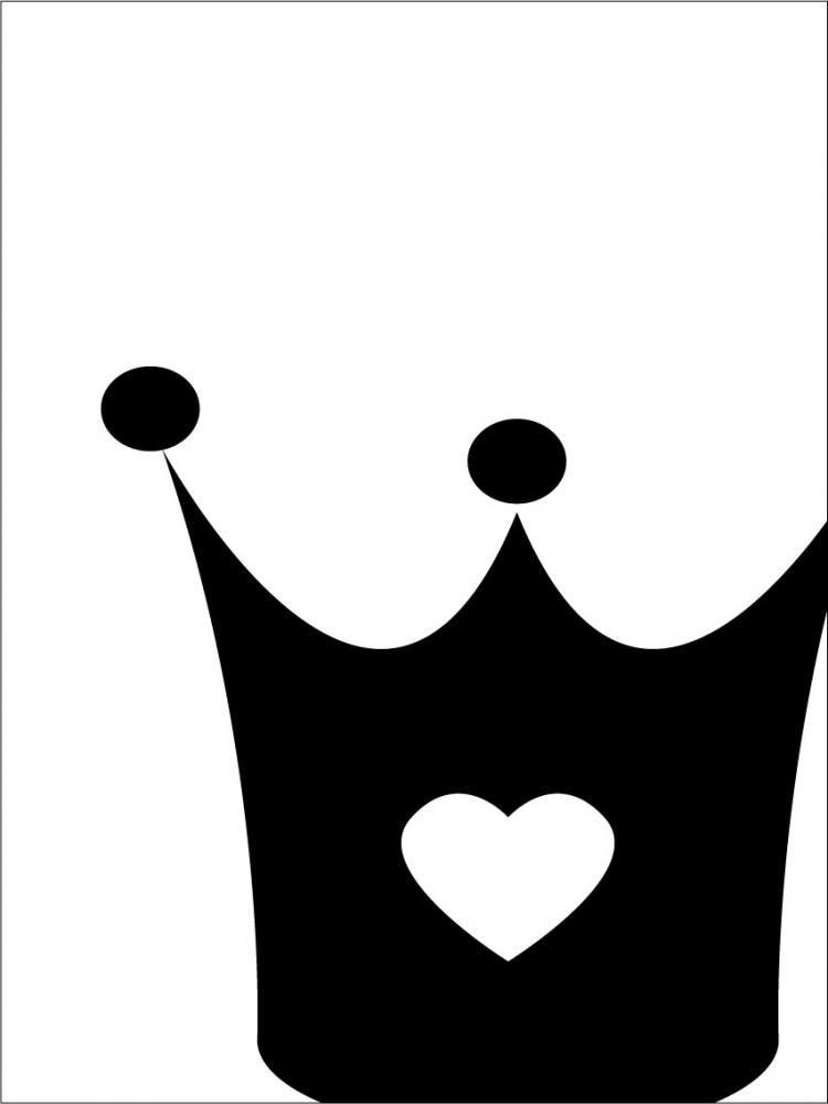 Malimi Posters Princess crown - Black