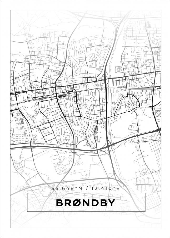 Bildverkstad Map - Brndby - White Poster