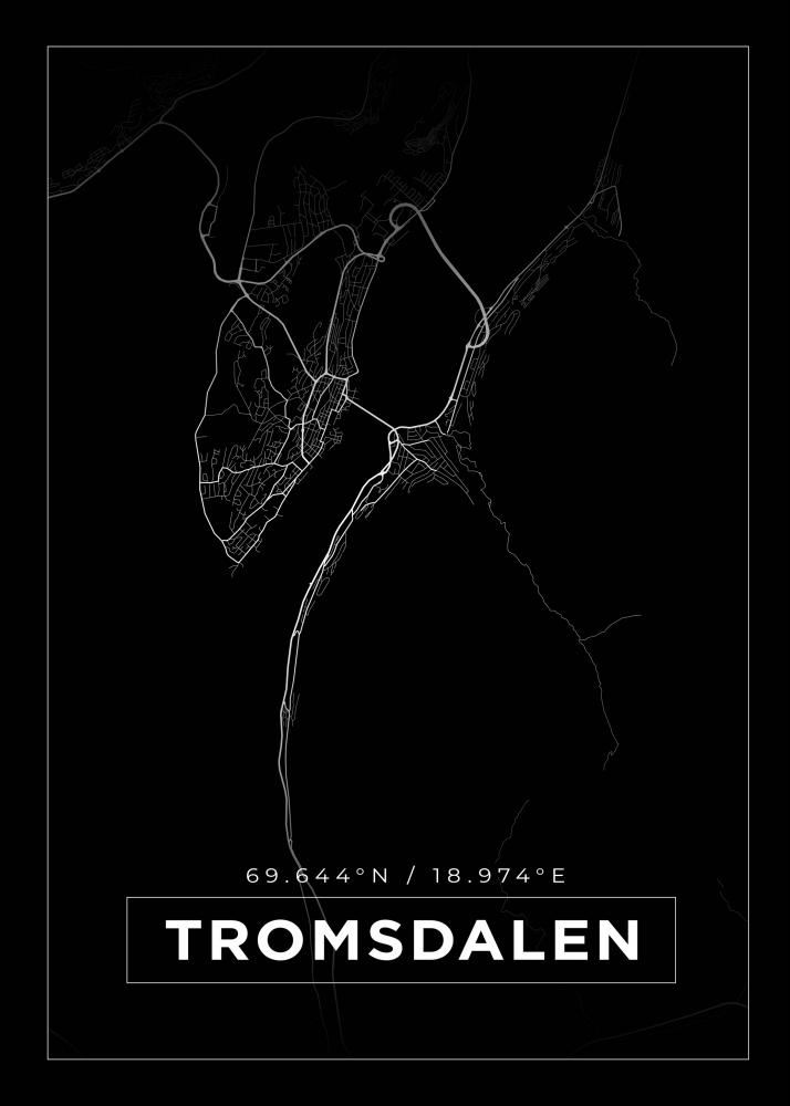 Bildverkstad Map - Tromsdalen - Black Poster