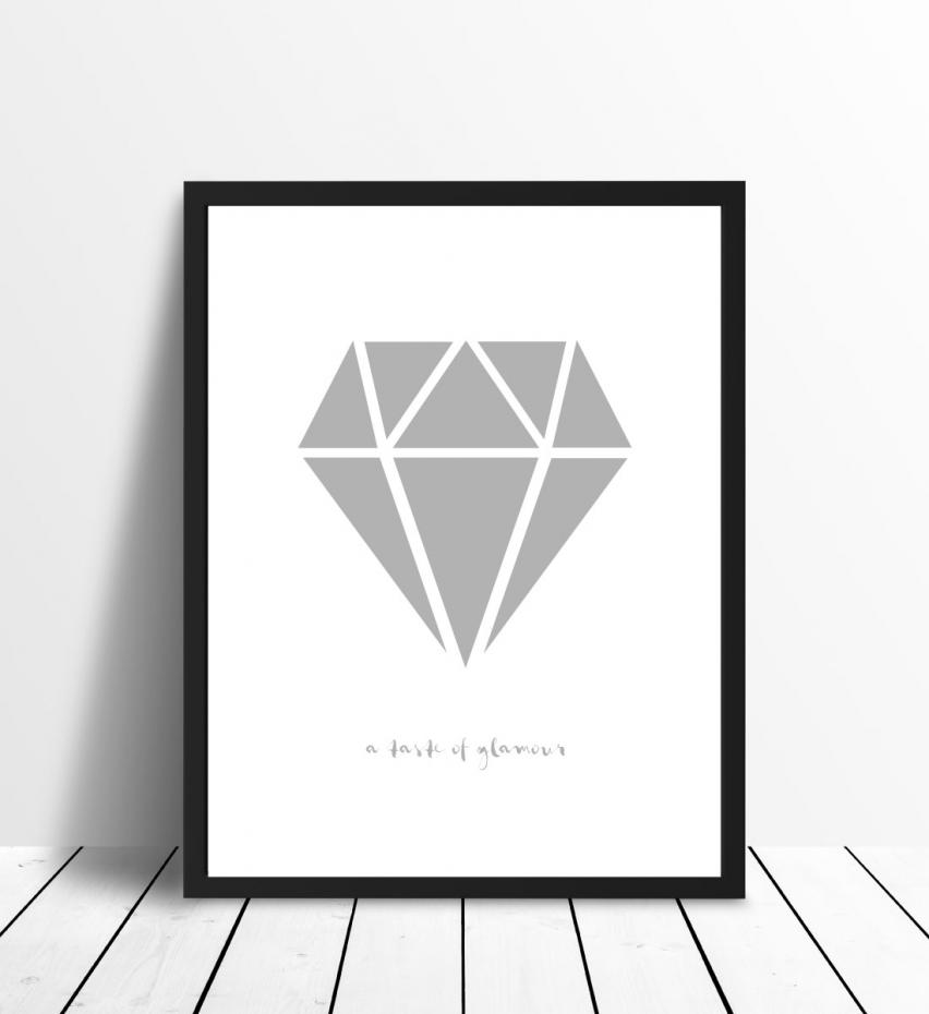 Malimi Posters Diamond - Grey
