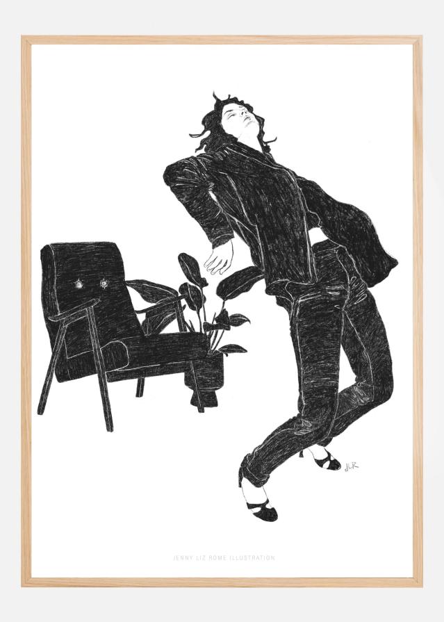 Bildverkstad Jlr Dancingathome6 Blackandwhite Copy Poster