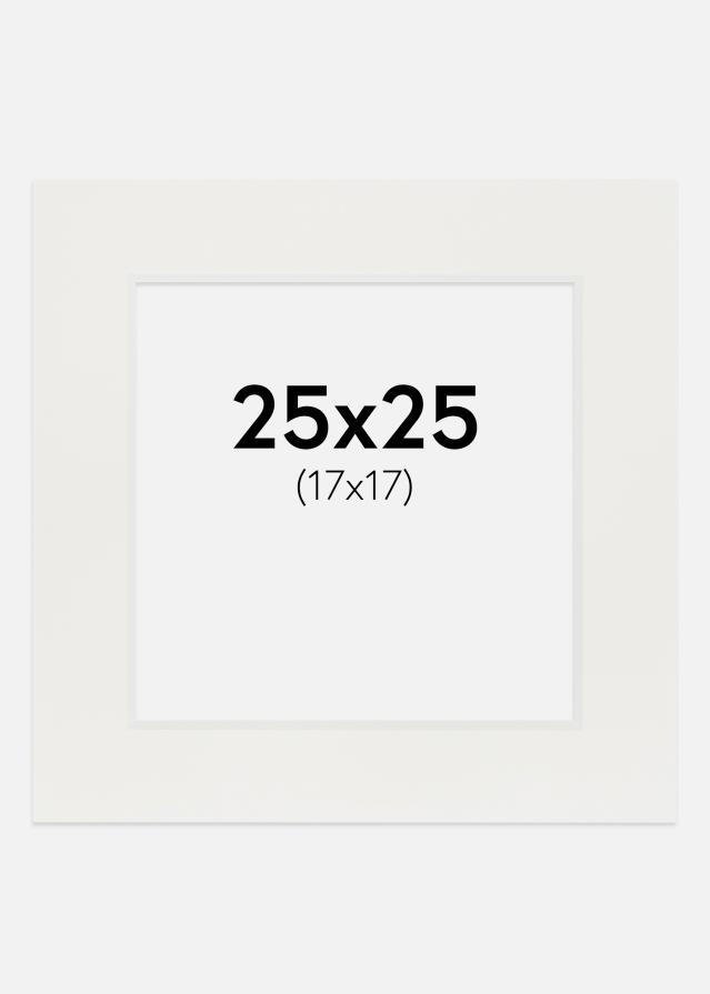 Konstlist Crescent Mount White 3 mm (White Core) 25x25 cm (17x17)