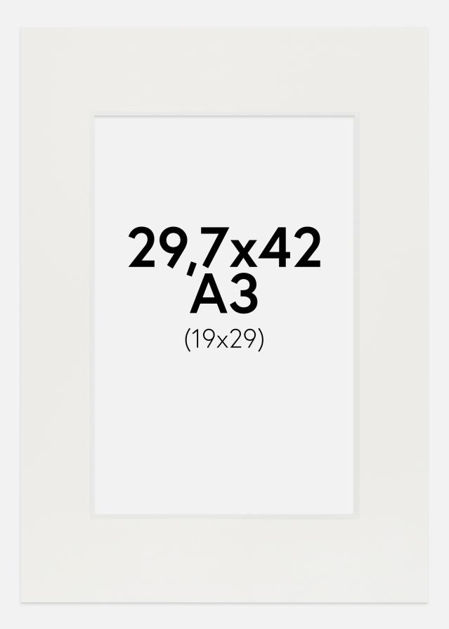 Konstlist Crescent Mount White 3 mm (White Core) 29,7x42 cm (19x29)