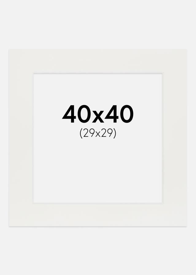 Konstlist Crescent Mount White 3 mm (White Core) 40x40 cm (29x29)