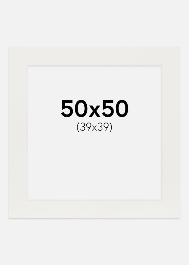 Konstlist Crescent Mount White 3 mm (White Core) 50x50 cm (39x39)