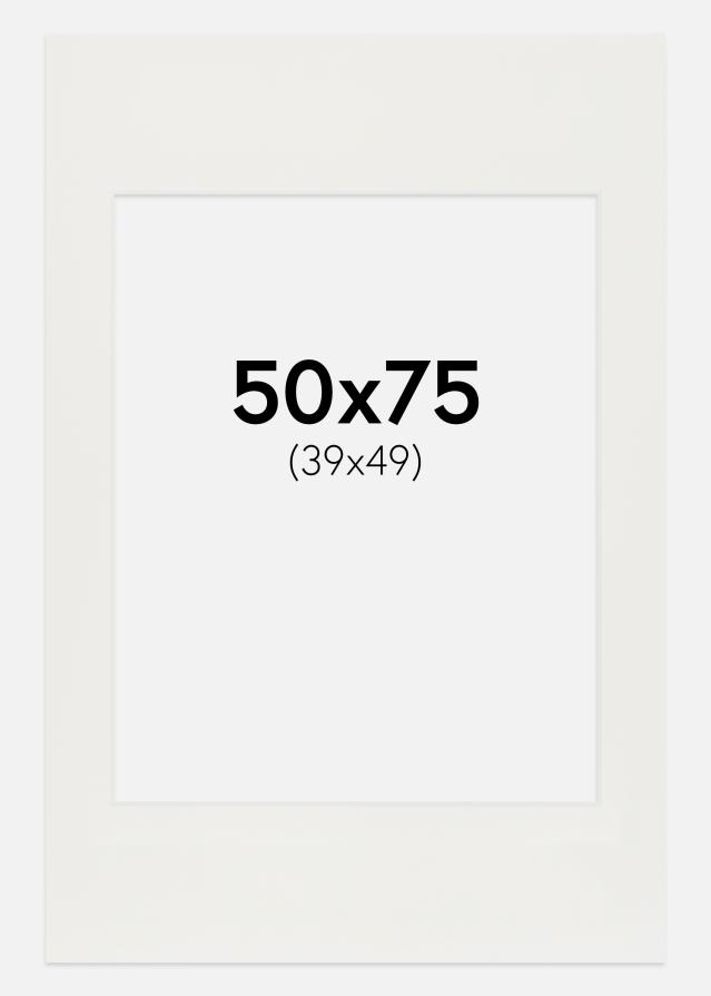 Konstlist Crescent Mount White 3 mm (White Core) 50x75 cm (39x49)