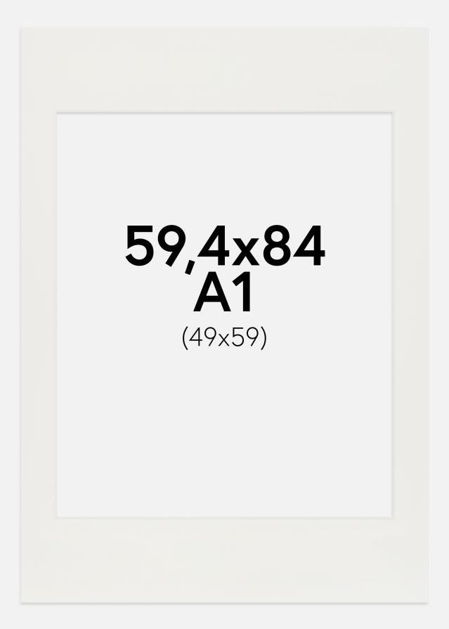 Konstlist Crescent Mount White 3 mm (White Core) 59,4x84 cm (49x59)