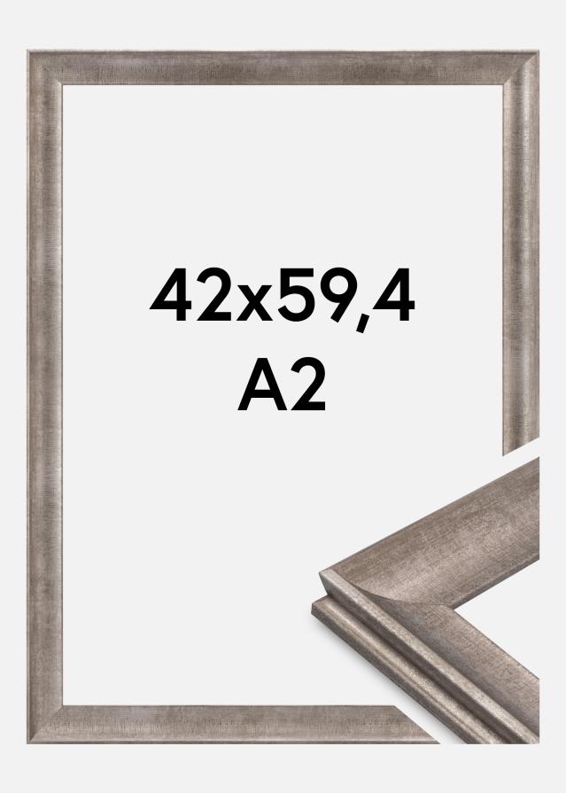 Jämtlands Ramfabrik Frame Conca Acrylic Glass Silver 42x59.4 cm (A2)