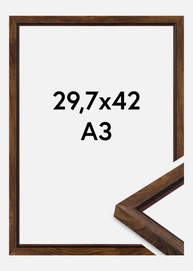 Jämtlands Ramfabrik Frame Obsidian Acrylic Glass Walnut 29.7x42 cm (A3)