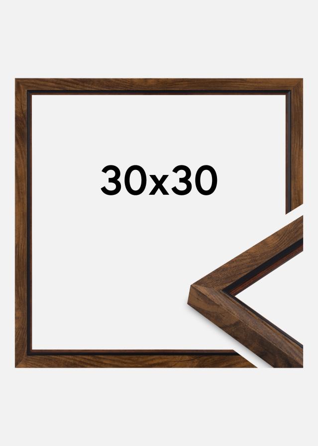 Jämtlands Ramfabrik Frame Obsidian Acrylic Glass Walnut 30x30 cm