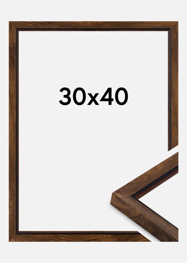 Jämtlands Ramfabrik Frame Obsidian Acrylic Glass Walnut 30x40 cm