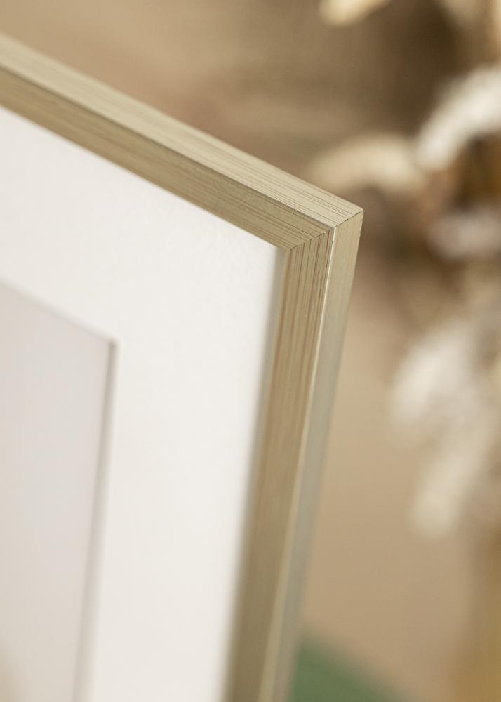 Ram med passepartou Frame Edsbyn Silver 40x45 cm - Mounts White 11x13 inches