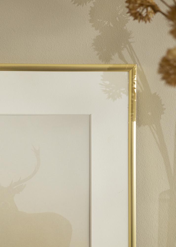 Ram med passepartou Frame New Lifestyle Gold 15x15 cm - Mounts White 8x8 cm