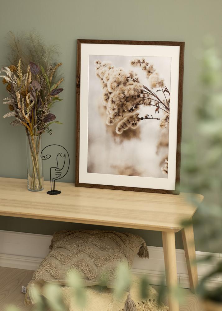 Ram med passepartou Frame Stilren Walnut 55x70 cm - Mounts White 45,7x61 cm