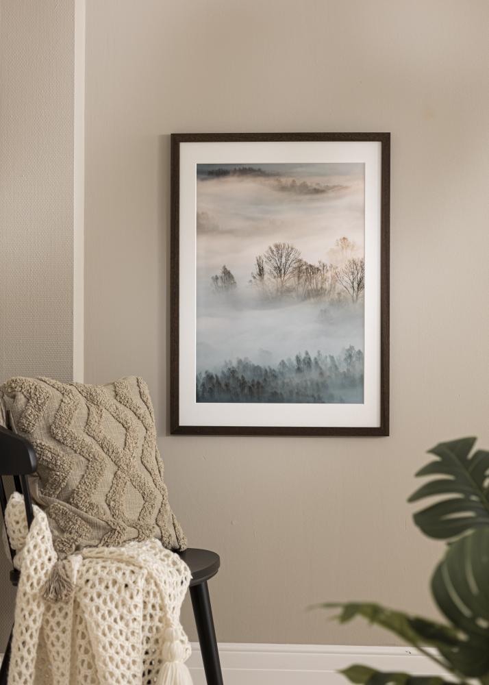 Ram med passepartou Frame Brown Wood 68x98 cm - Mounts White 56x76 cm