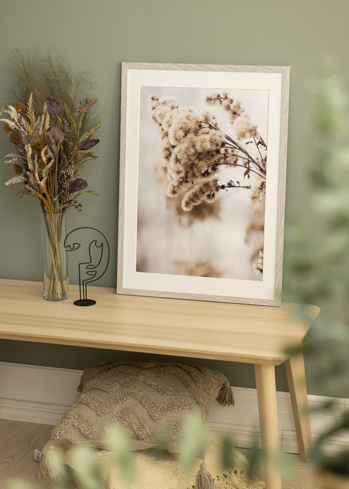 Ram med passepartou Frame Stilren Light Gray Oak 40x50 cm - Mounts White 12x15 inches