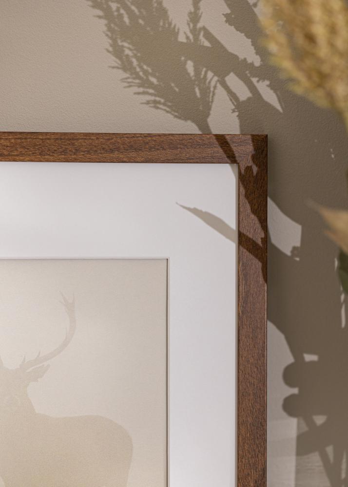 Ram med passepartou Frame Stilren Warm Brown 20x30 cm - Mounts White 9x11 cm