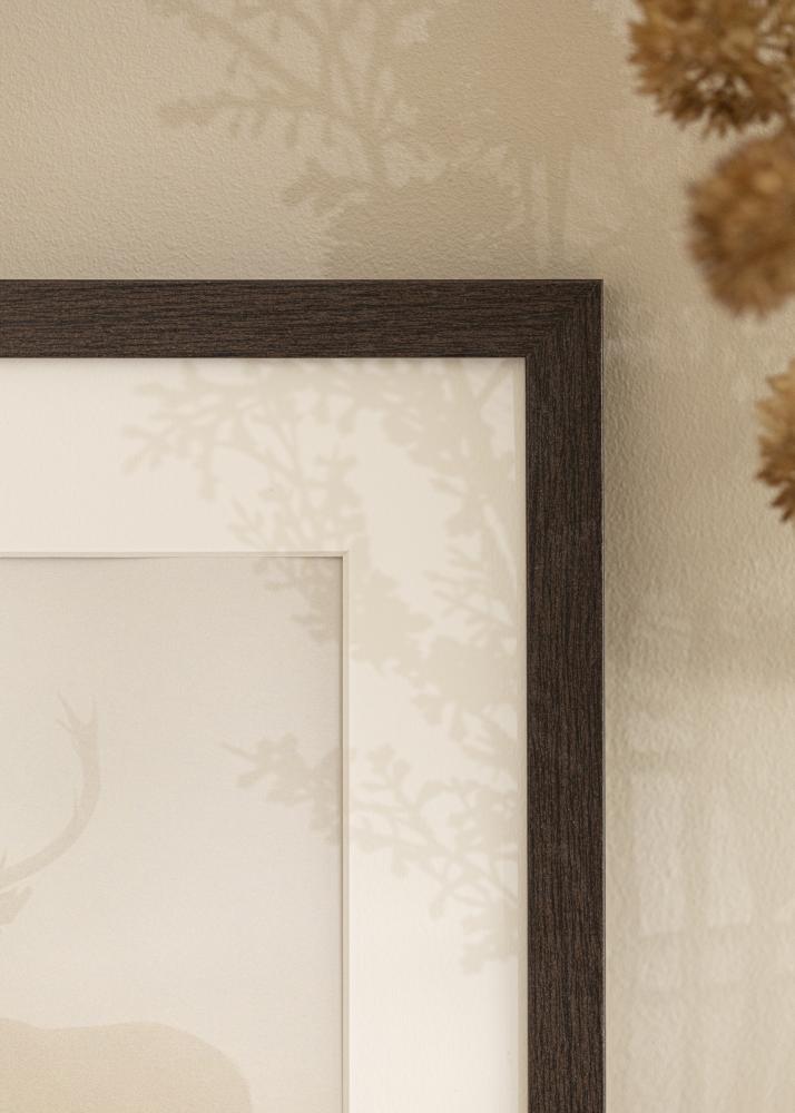 Ram med passepartou Frame Stilren Wenge 50x70 cmMatte White 40x60 cm