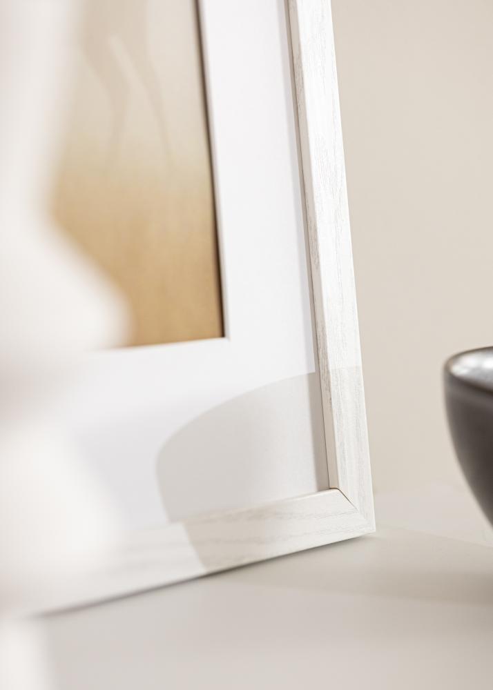Ram med passepartou Frame Stilren White Oak 40x50 cm - Mounts White 12x15 inches