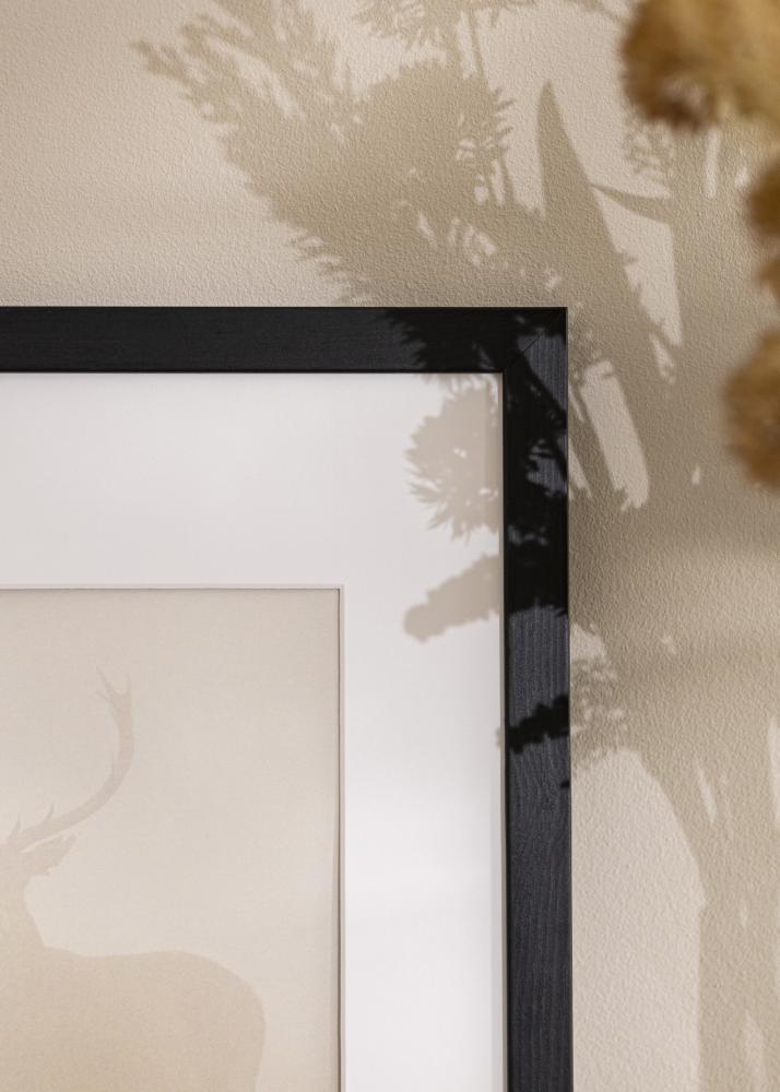 Ram med passepartou Frame Stilren Black 65x65 cm - Mounts White 22x22 inches