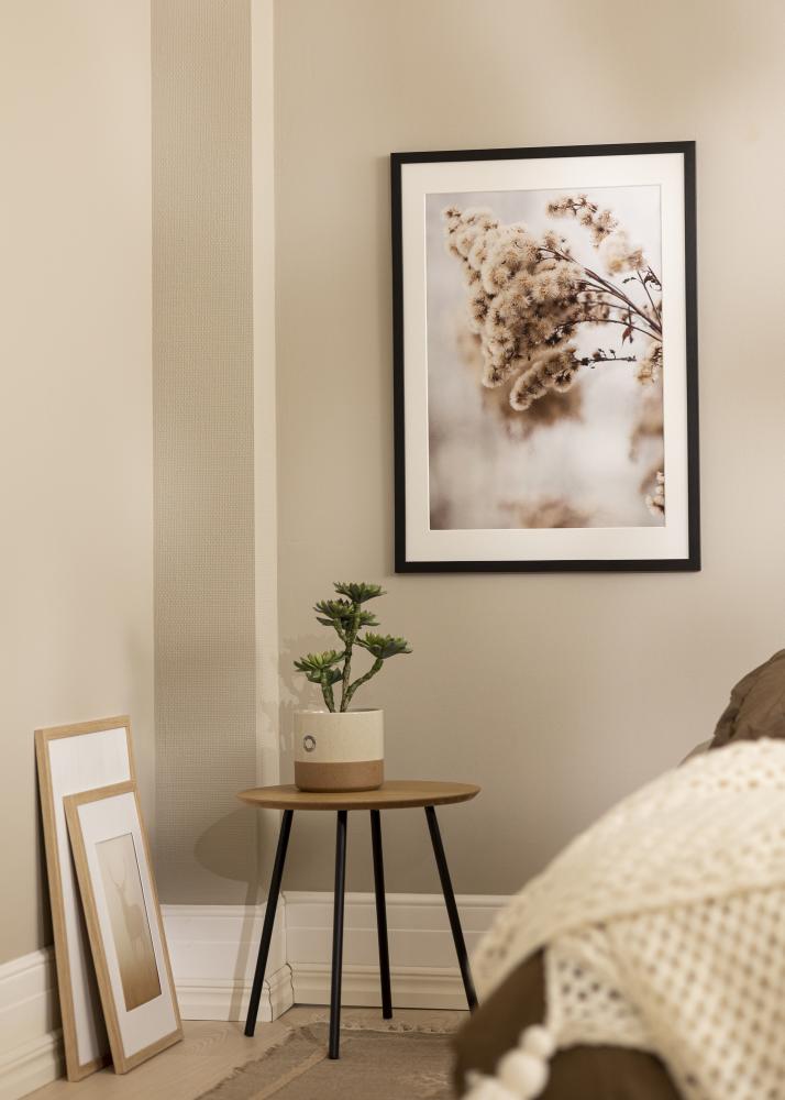 Ram med passepartou Frame Stilren Black 65x65 cm - Mounts White 22x22 inches