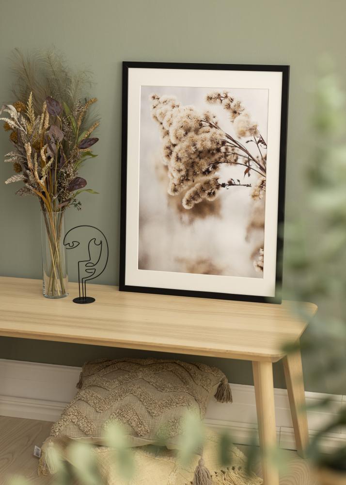 Ram med passepartou Frame Stilren Black 65x65 cm - Mounts White 22x22 inches