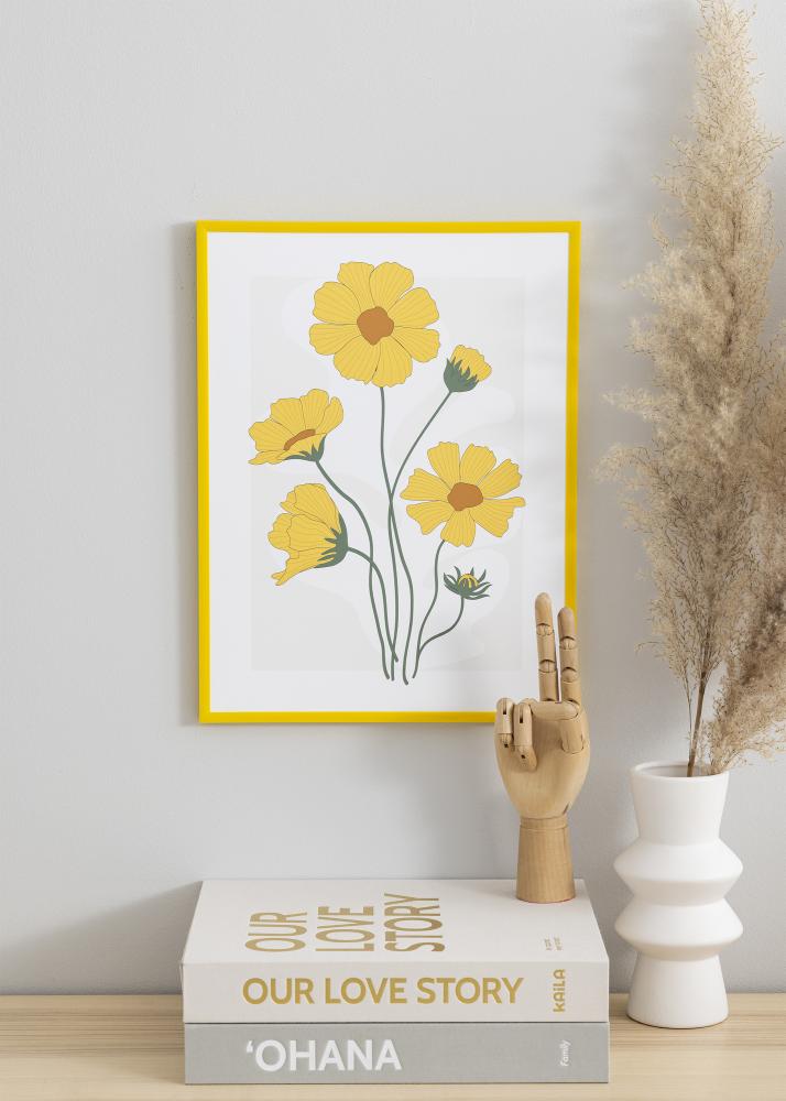 Ram med passepartou Frame New Lifestyle Yellow 60x80 cm - Mounts White 50x65 cm