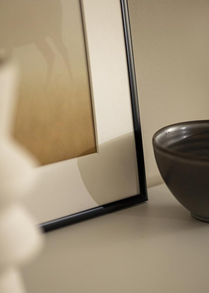 Ram med passepartou Frame Scandi Matte Black 40x70 cm - Mounts White 30x60 cm