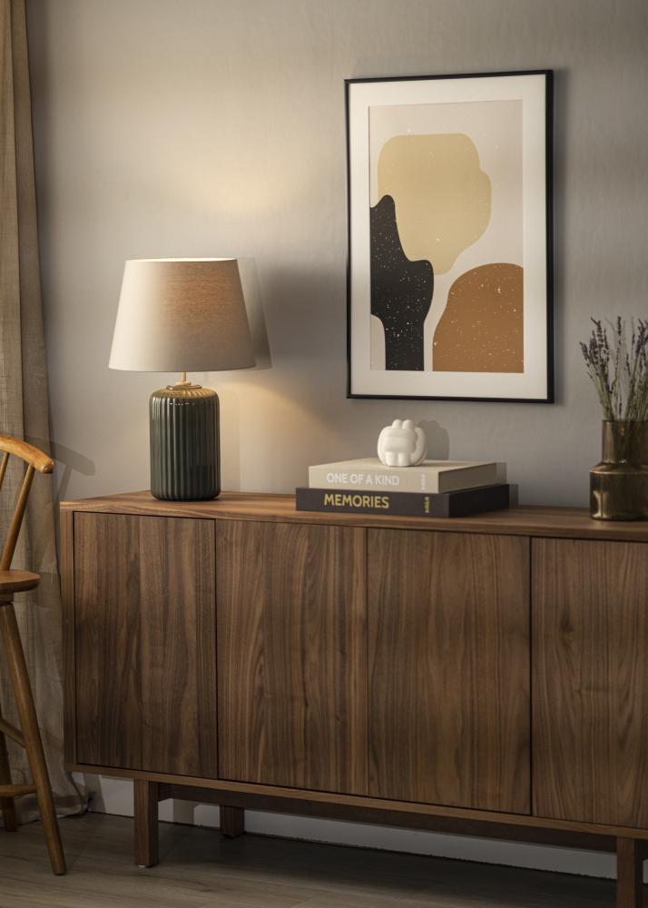 Ram med passepartou Frame Scandi Matte Black 40x70 cm - Mounts White 30x60 cm