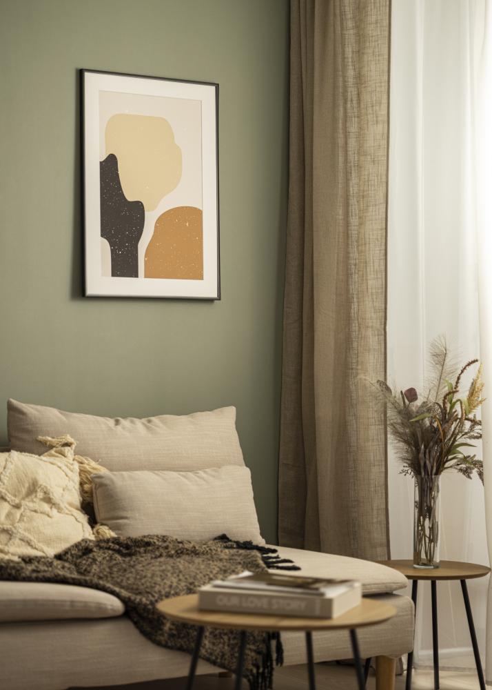 Ram med passepartou Frame Scandi Matte Black 40x70 cm - Mounts White 30x60 cm