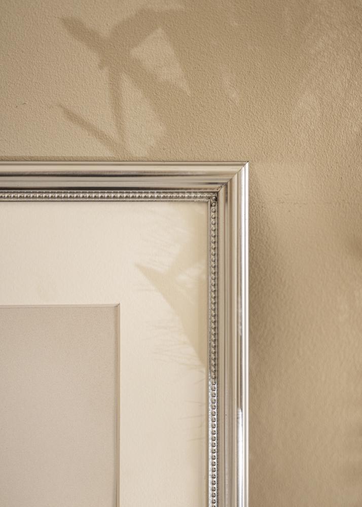 Ram med passepartou Frame Gala Silver 50x70 cm - Mounts White 39x60 cm