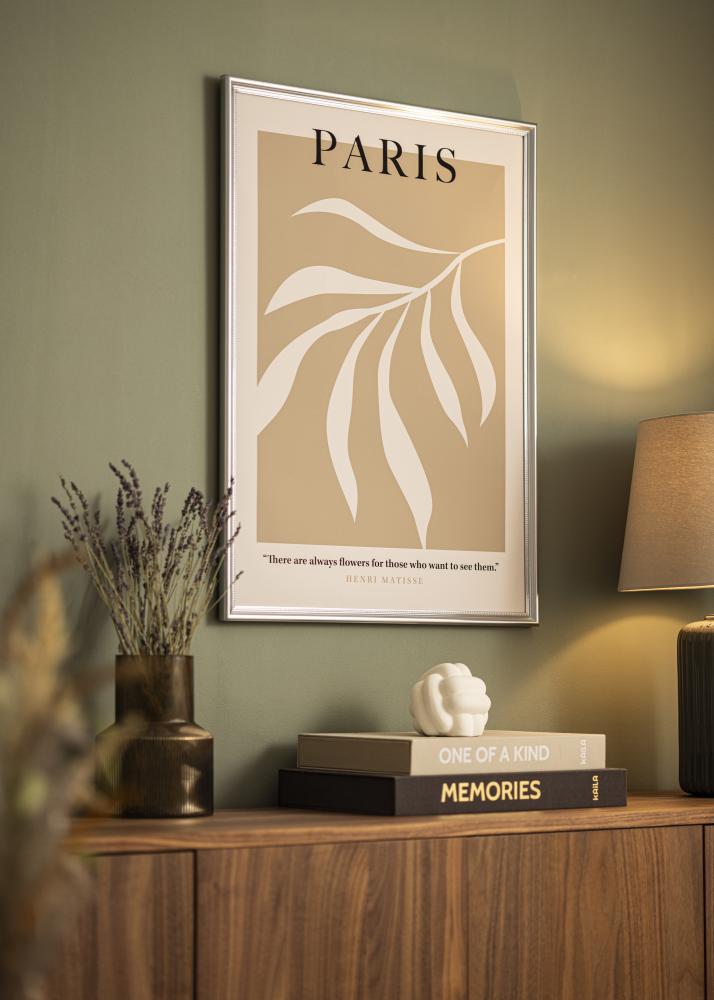 Ram med passepartou Frame Gala Silver 50x70 cm - Mounts White 39x60 cm