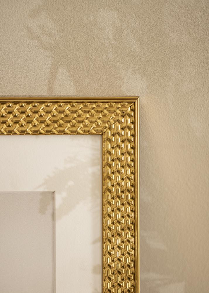 Ram med passepartou Frame Grace Gold 50x70 cm - Mounts White 40x61 cm
