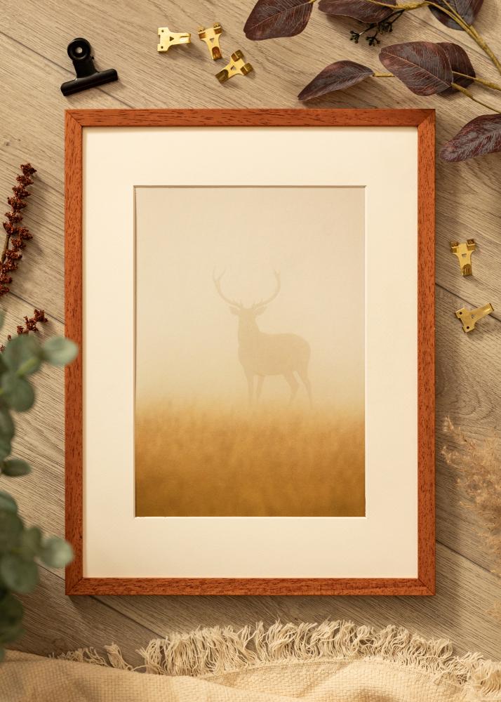 Ram med passepartou Frame Ares Cherry 50x70 cm - Mounts White 16x23 inches