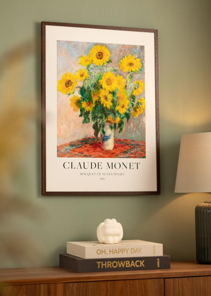 Ram med passepartou Frame Ares Teak 28x35 cm - Mounts White 7x10 inches