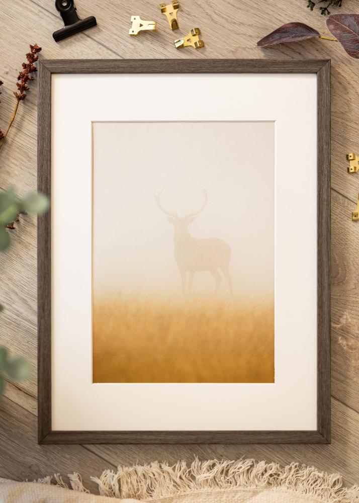 Ram med passepartou Frame Ares Gray Oak 20x30 cm - Mounts White 10x20 cm