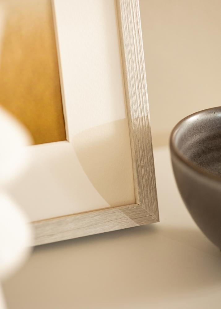 Ram med passepartou Frame Ares White Oak 40x50 cm - Mounts White 12x15 inches